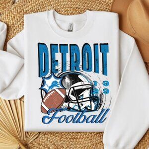 Detroit Lions Football NFL Vintage Super Bowl Retro Team Logo Sweatshirt 159